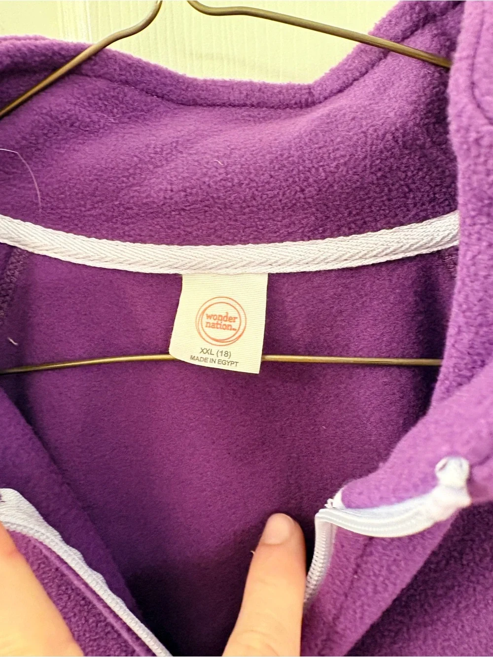 NWT Wonder Nation Bright Purple Fleece Zip-Up